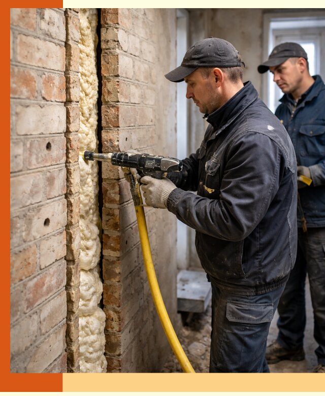 Межстеновое утепление пенополиуретаном в Усолье-Сибирском