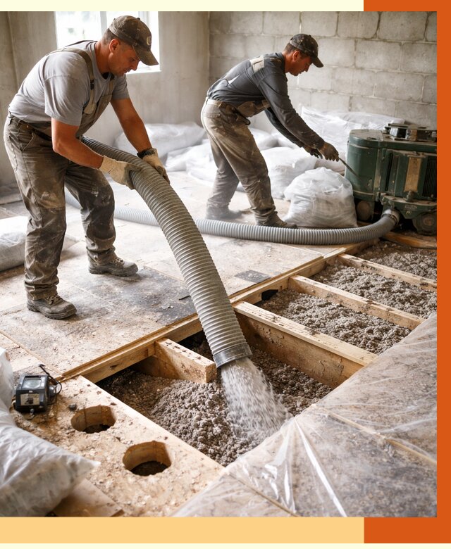 Заполнение пустот перекрытий в Усолье-Сибирском от 4644 руб. под ключ | ТепломастерСль