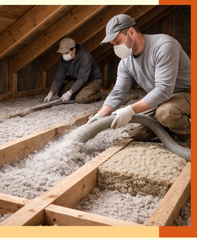 Заполнение полостей чердачного перекрытия в Усолье-Сибирском от 4644 руб. | ТепломастерСль