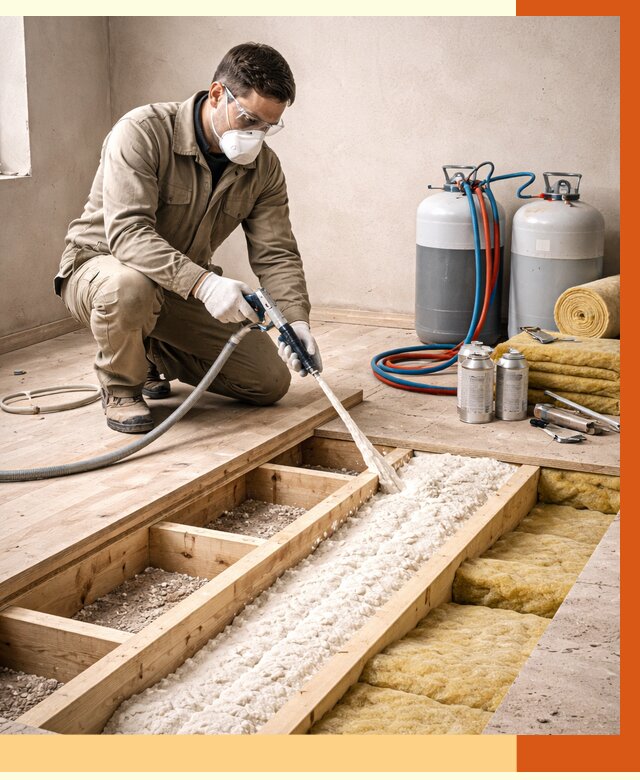 Заполнение полостей межэтажного перекрытия в Усолье-Сибирском от 4334 руб. | ТепломастерСль