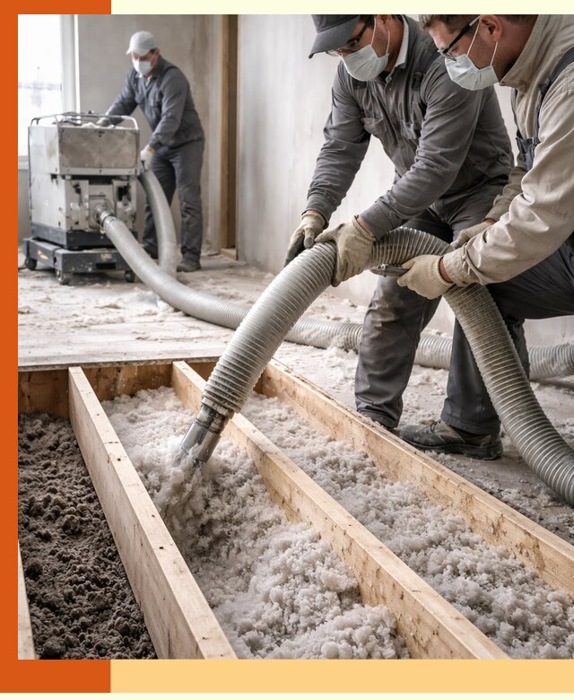 Заполнение полостей межэтажного перекрытия в Усолье-Сибирском эффективно и герметично