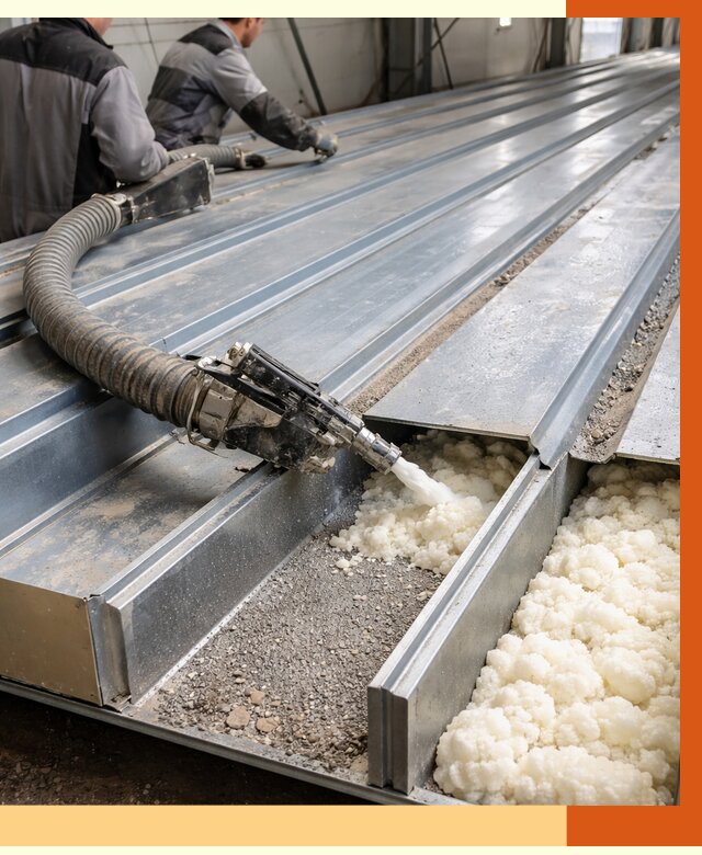 Заполнение пустот кровельных панелей в Усолье-Сибирском от 7430 руб. под ключ | ТепломастерСль