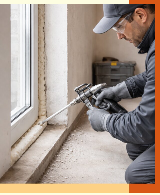 Герметизация стыков ППУ в Усолье-Сибирском от 1703 руб. за м2 — утепление примыканий под ключ | ТепломастерСль