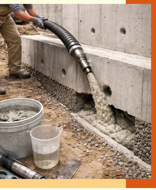 Заполнение полостей фундамента в Усолье-Сибирском от 7018 руб. под ключ | ТепломастерСль