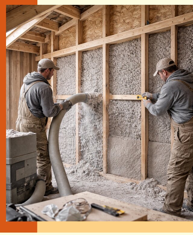 Утепление эковатой стен, потолков и перекрытий в Усолье-Сибирском