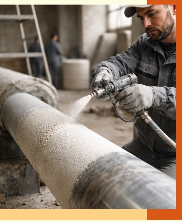 Утепление труб жидкой теплоизоляцией в Усолье-Сибирском от 7740 руб. под ключ | ТепломастерСль