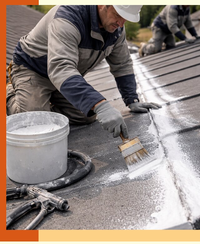 Утепление кровли жидкой теплоизоляцией в Усолье-Сибирском