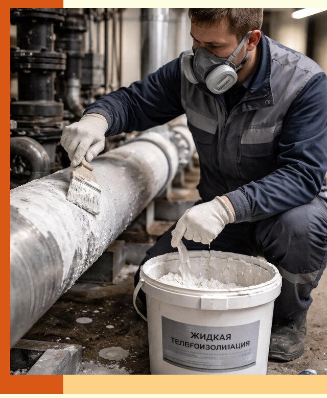 Утепление оборудования жидкой теплоизоляцией в Усолье-Сибирском