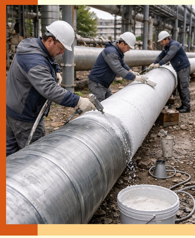 Утепление теплотрассы жидкой теплоизоляцией в Усолье-Сибирском