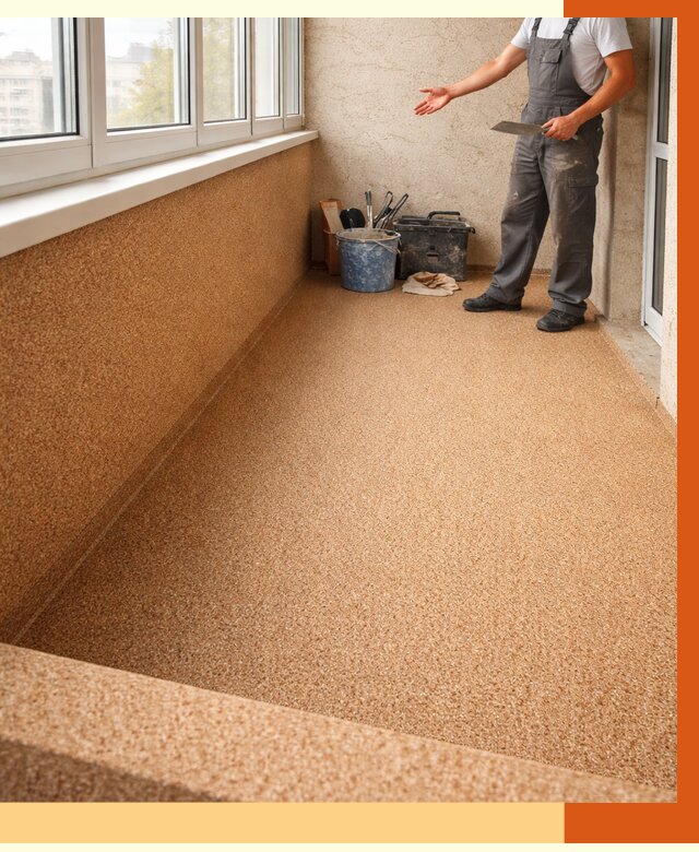 Утепление балкона жидкой пробкой в Усолье-Сибирском от 3767 руб/м² под ключ | ТепломастерСль