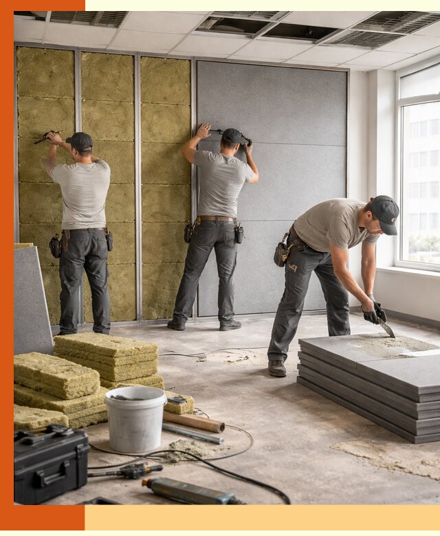 Профессиональная шумоизоляция офисов в Усолье-Сибирском для комфорта сотрудников