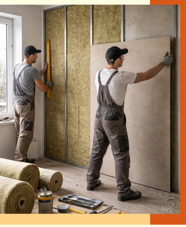 Шумоизоляция стен в Усолье-Сибирском от 4644 руб/м2 — звукоизоляция стен под ключ | ТепломастерСль