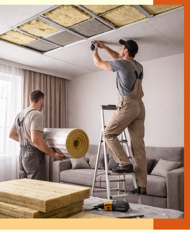 Шумоизоляция потолка в Усолье-Сибирском от 2322 руб. под ключ | Профессионально — ТепломастерСль