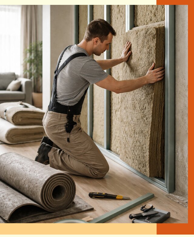 Шумоизоляция перегородок в Усолье-Сибирском от 1703 руб. за м2 — ТепломастерСль