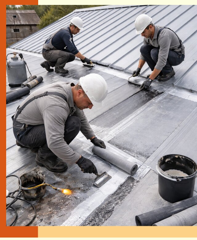 Гидроизоляция металлической кровли с гарантией в Усолье-Сибирском