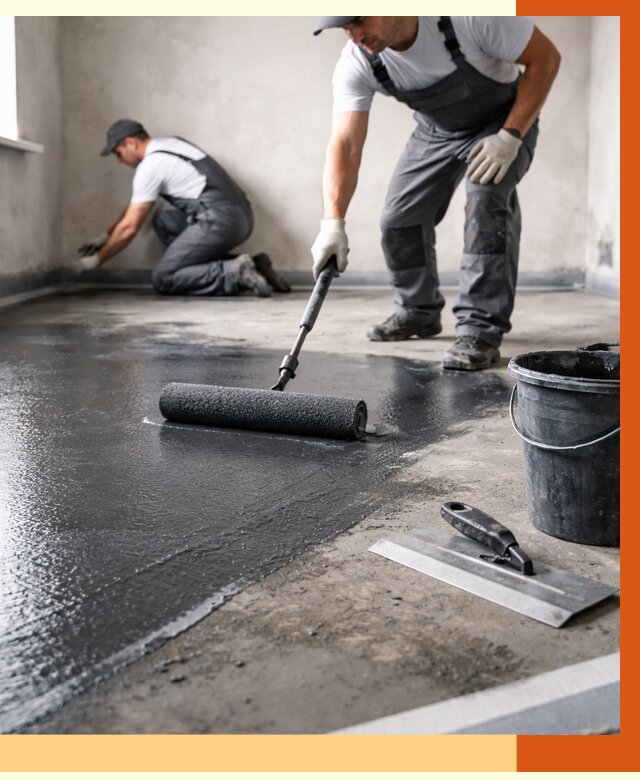 Профессиональная гидроизоляция пола в Усолье-Сибирском от 8772 руб. под ключ | ТепломастерСль