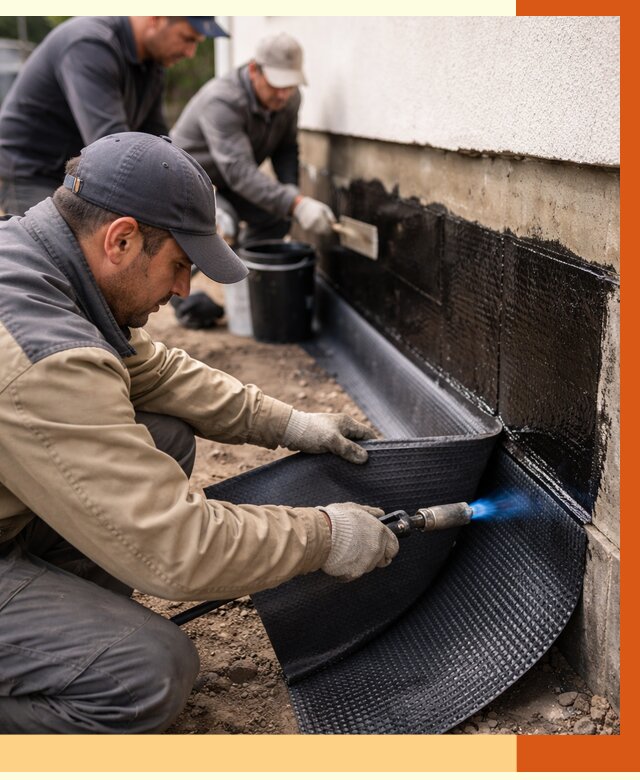 Гидроизоляция цоколя и отмостки в Усолье-Сибирском от 8772 руб. — ТепломастерСль