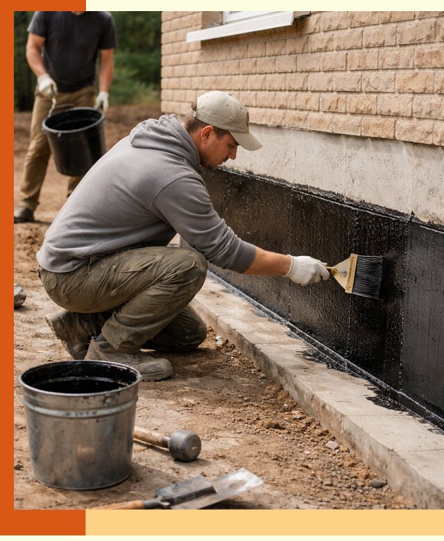 Гидроизоляция цоколя домов и зданий в Усолье-Сибирском эффективными методами