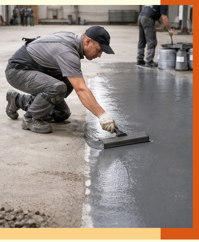 Гидроизоляция промышленного пола в Усолье-Сибирском от 1238 руб./м2 — ТепломастерСль специалисты под ключ