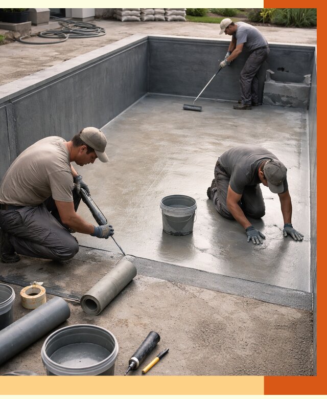 Профессиональная гидроизоляция бассейна в Усолье-Сибирском от 6708 руб. за м2 | ТепломастерСль