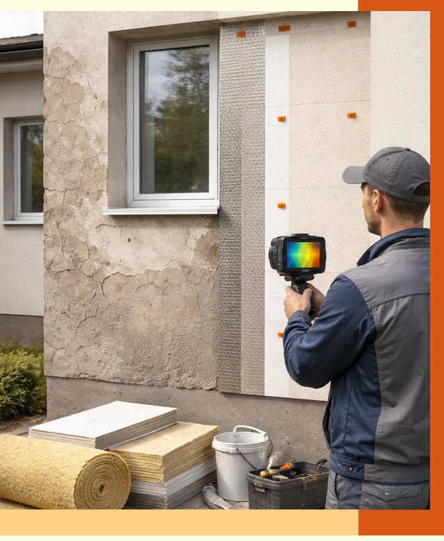 Тепловизионное обследование фасада в Усолье-Сибирском от 4644 руб. под ключ | ТепломастерСль