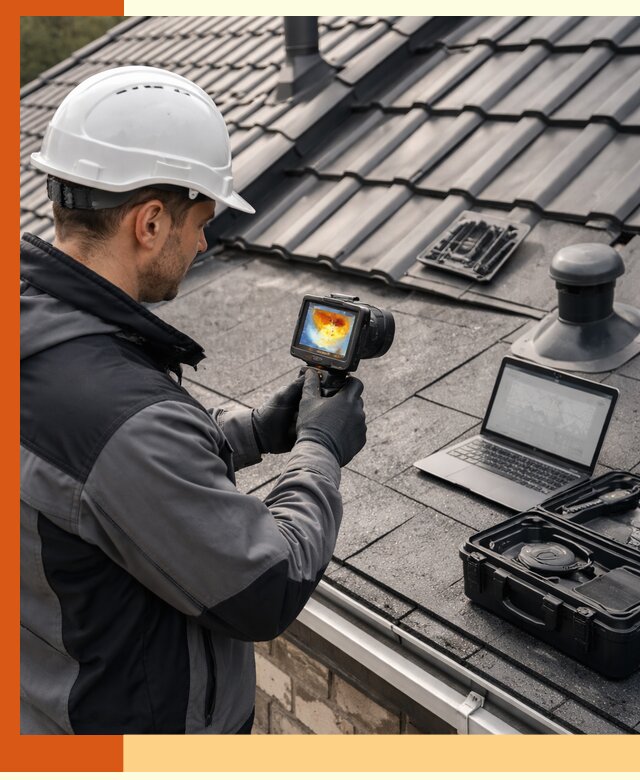 Тепловизионное обследование кровли в Усолье-Сибирском для выявления дефектов