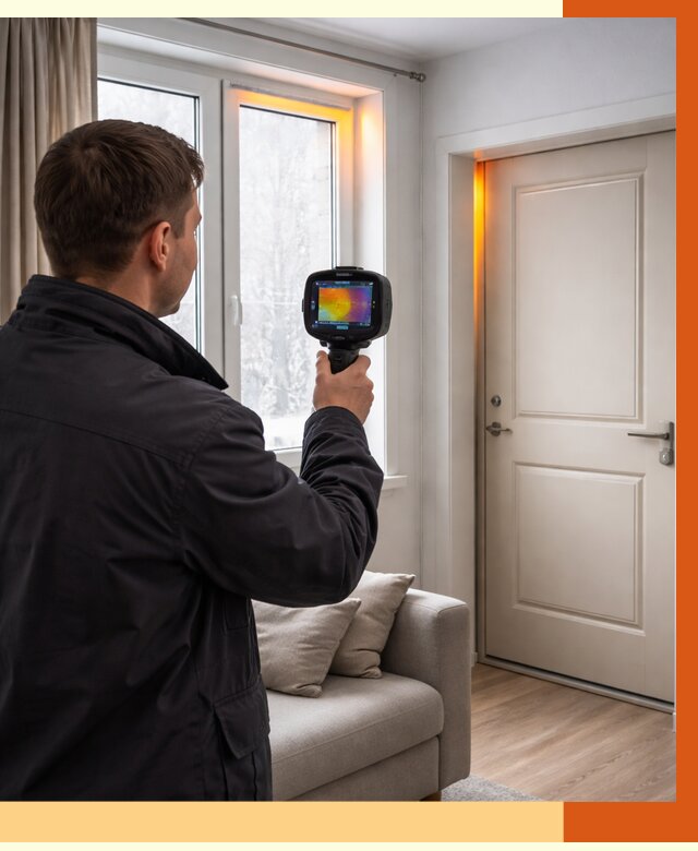 Тепловизионное обследование окон и дверей в Усолье-Сибирском от 4644 руб. | ТепломастерСль