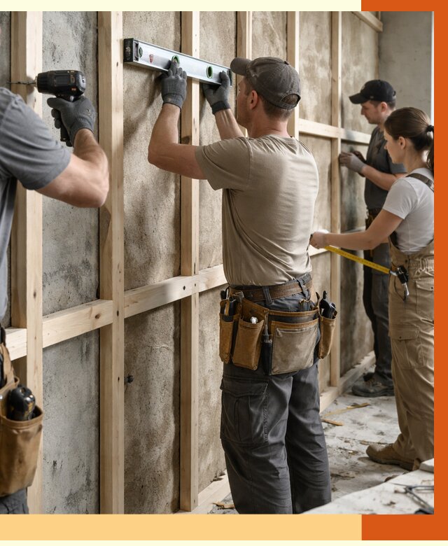 Монтаж обрешетки под утепление в Усолье-Сибирском от 1187 руб/м² | Заказать у ТепломастерСль